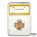 1929 1C PGA MS66 RED