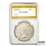 1927-D Peace Dollar PGA MS66+