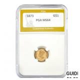 1873 Gold Dollar PGA MS64