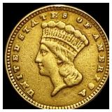 1885 Indian Head $1 Gold Coin NEARLY UNCIRCULATED