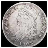 1808 Capped Bust Half Dollar LIGHTLY CIRCULATED