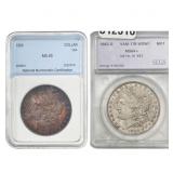 1882-O, 1886 GEM BU Morgan Silver Dollar Lot [2 Co