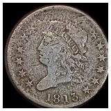 1813 Classic Head Large Cent NICELY CIRCULATED