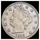 1912 Liberty Head Nickel CLOSELY UNCIRCULATED