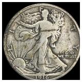 1916 Walking Liberty Half Dollar NICELY CIRCULATED