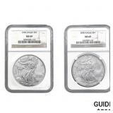 [2] 1996/2000 Am Silver Eagle $1 NGC MS69
