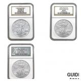 [3] 1987-2000 Am Eagle Silver $1 NGC MS69