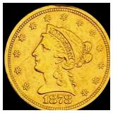 1878 $2.50 Liberty Head Quarter Eagle CLOSELY UNCI