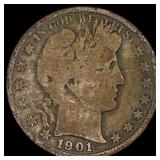 1901-S Barber Half Dollar NICELY CIRCULATED