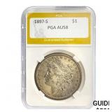 1897-S Morgan Silver Dollar PGA AU58