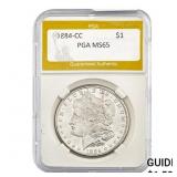 1884-CC Morgan Dollar PGA MS65