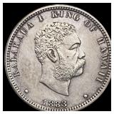 1883 Hawaii Quarter Dollar UNCIRCULATED