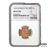 1995 Doubled Die Obverse 1C NGC MS67 RD