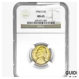 1942-S Jefferson Nickel NGC MS65