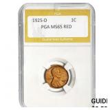 1925-D Lincoln Cent PGA MS65 RED
