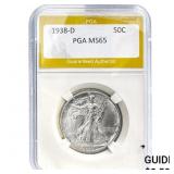 1938-D Walking Liberty Half Dollar PGA M