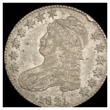 1821 Capped Bust Half Dollar LIGHTLY CIRCULATED