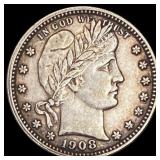 1908 Barber Quarter CLOSELY UNCIRCULATED