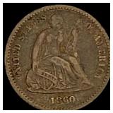 1860 Seated Liberty Half Dime LIGHTLY CIRCULATED