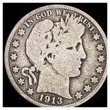 1913 Barber Half Dollar NICELY CIRCULATED