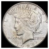 1924-S Peace Dollar CLOSELY UNCIRCULATED