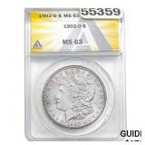 1902-O Morgan Dollar ANACS MS63