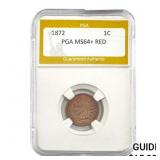 1873 Indian Head Cent PGA MS64+ RED