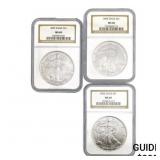 2004-2005 Silver $1 Eagle $1 NGC MS69 [3]