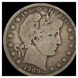 1909 Barber Half Dollar NICELY CIRCULATED