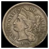 1867 Three-Cent Nickel CLOSELY UNCIRCULATED