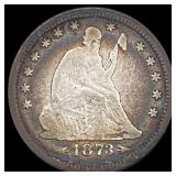1873 Seated Liberty Quarter NICELY CIRCULATED