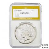1926-D Peace Dollar PGA MS64+