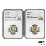 1943-D [2] Silver Jefferson Nickel NGC MS67
