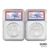 2011/2013 $1 [2] Silver Eagles IGS MS69/MS70