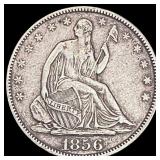 1856 Seated Liberty Half Dollar CLOSELY UNCIRCULAT