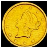 1849 Liberty Head Gold Dollar NEARLY UNCIRCULATED