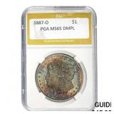 1887-O Morgan Dollar PGA MS65 DMPL