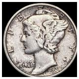 1931-S Mercury Dime LIGHTLY CIRCULATED
