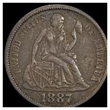 1887 Seated Liberty Dime CLOSELY UNCIRCULATED