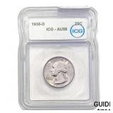 1936-D Washington Quarter ICG AU58