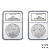 1997 American Silver Eagle NGC MS69