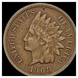 1908-S Indian Head Cent LIGHTLY CIRCULATED