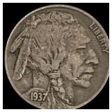 1937 Buffalo Nickel NEARLY UNCIRCULATED