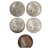 1883-1901 BU Morgan SIlver Dollar Lot [5 Coins]