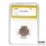 1891 Indian Head Cent PGA MS65