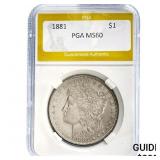 1881 Morgan Silver Dollar PGA MS60