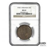 1936-S Arkansas 50C NGC MS63