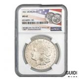 1921 Morgan Silver Dollar NGC MS62