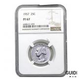 1957 25C Washington Quarter NGC PF67