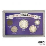 1891-1908 Yesteryear US Coin Set [5 Coins]